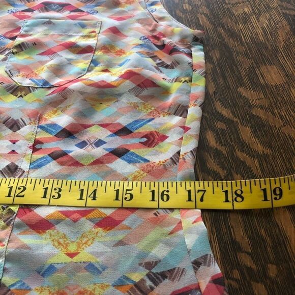 CAbi Avery Pastel Aztec Print Semi Sheer Tunic - Picture 11 of 13